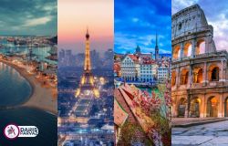 تور بارسلونا، پاریس، زوریخ، رم