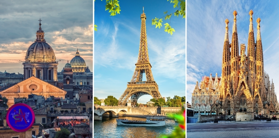 تور پاریس بارسلونا رم
